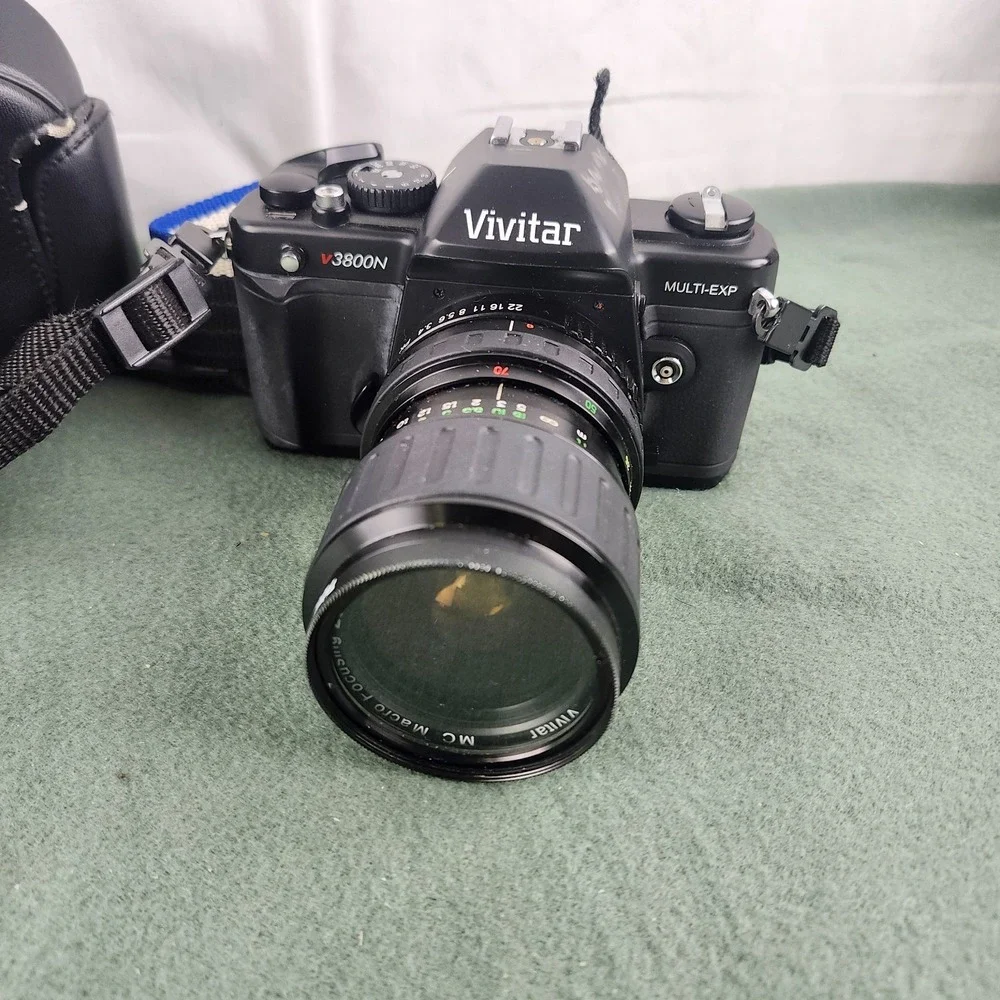 Vintage Vivatar V3800N 35mm SLR Film Camera with 28-70mm Lens & Haze-1 Filter
